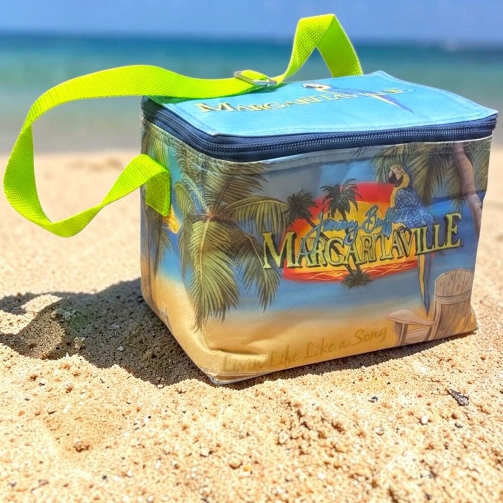 Margaritaville Cooler Bag Macaw Parrot Drink Jimmy Buffet 7.5 x 6.5 x 5 Lunch